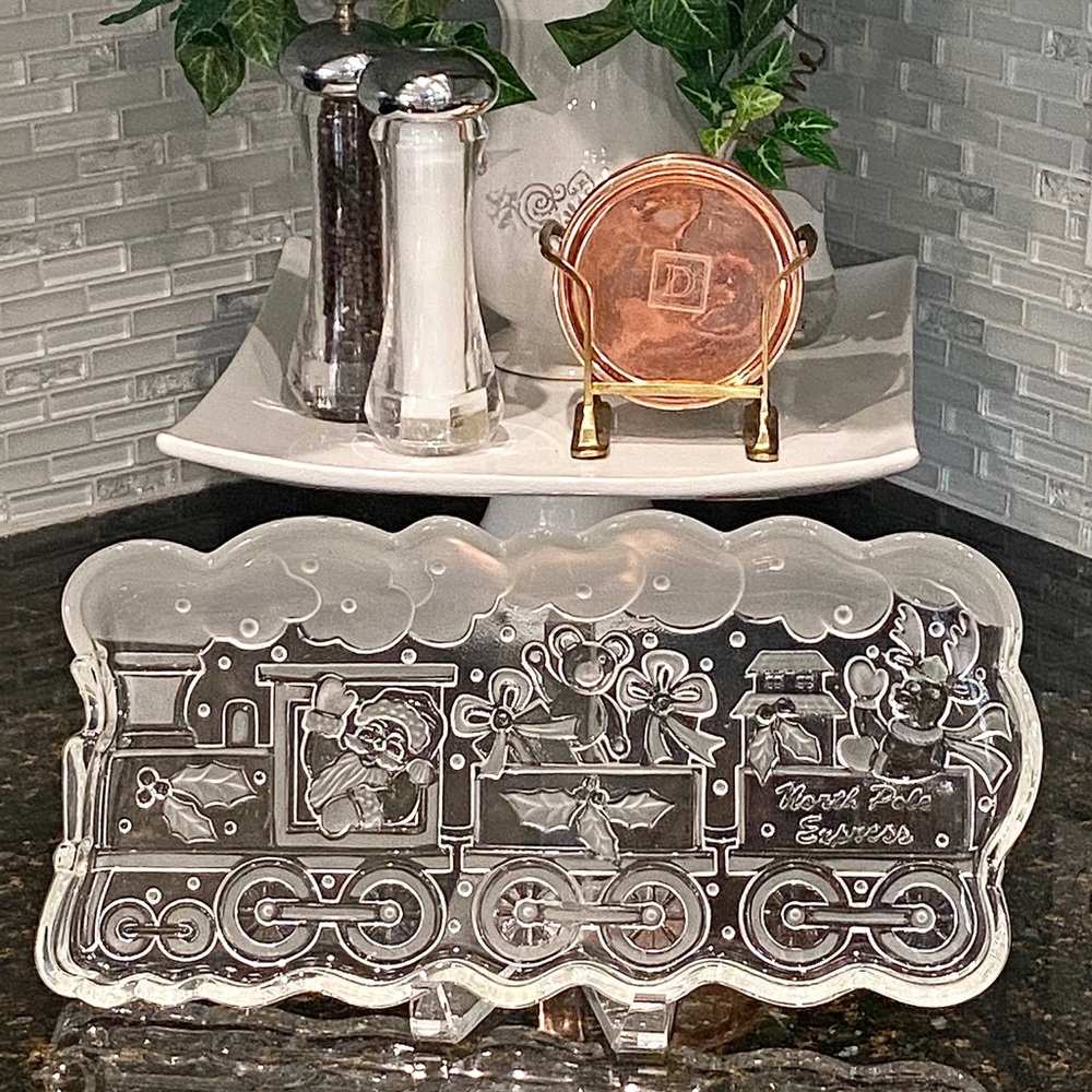 Gorham North Pole express candy dish